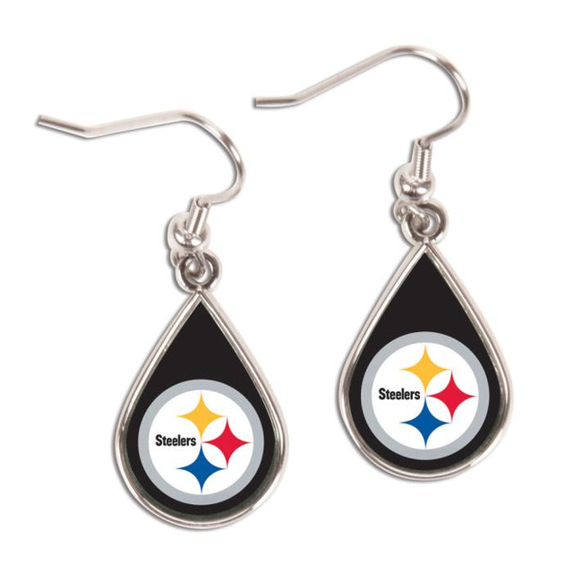 Pittsburgh Steelers Earrings Jewelry Carded Tear Drop