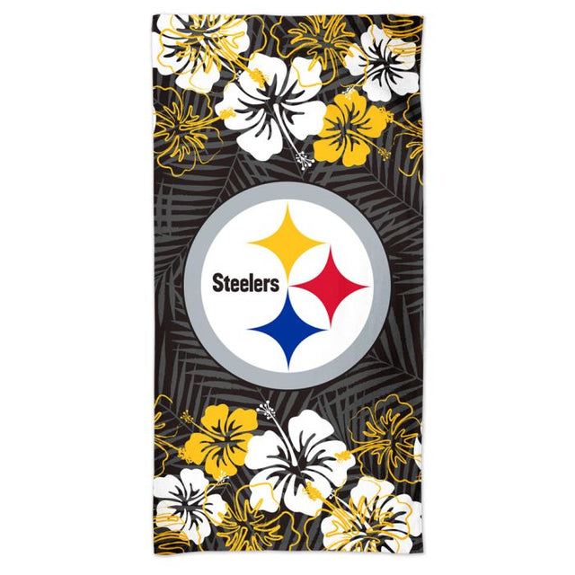 Pittsburgh Steelers FLORAL Spectra Beach Towel 30" x 60"