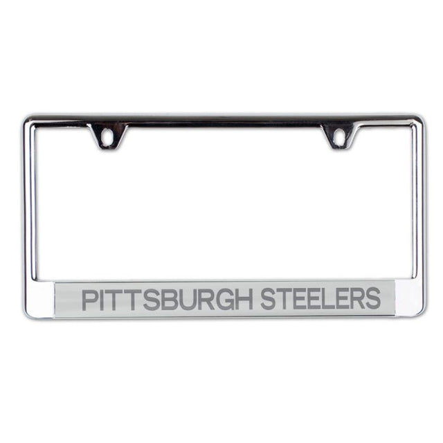 Pittsburgh Steelers FROSTED Lic Plate Frame B/O Printed