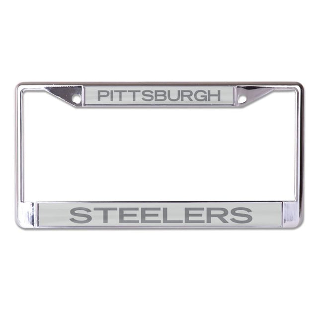 Pittsburgh Steelers FROSTED Lic Plt Frame S/L Printed