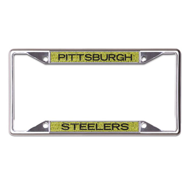 Pittsburgh Steelers GLITTER BACKGROUND Lic Plt Frame S/S Printed