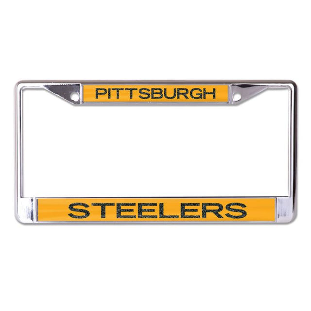 Pittsburgh Steelers GLITTER LETTERS Lic Plt Frame S/L Printed