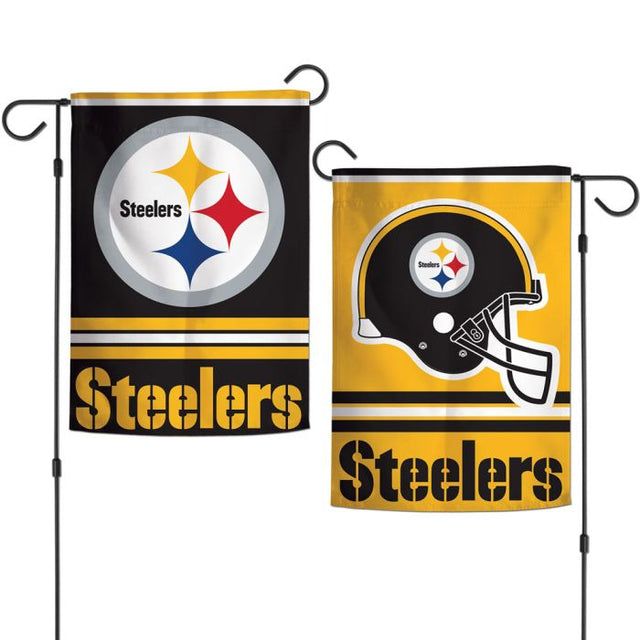 Banderas de jardín de los Pittsburgh Steelers, de 2 lados, 12,5" x 18"