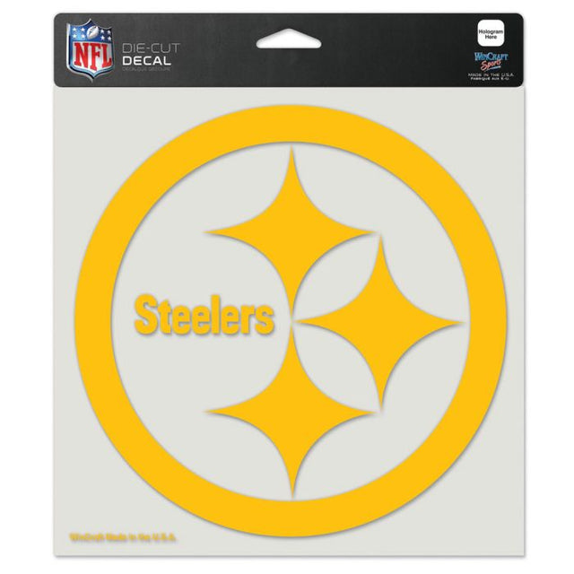 Calcomanías doradas de los Pittsburgh Steelers de corte perfecto de 8" x 8"