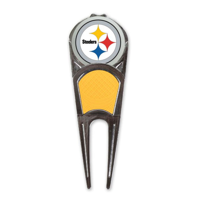 Herramienta para reparar marcas de pelotas de golf de los Pittsburgh Steelers*