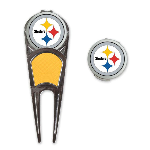 Combinación de marca de golf, herramienta y clip en forma de H de los Pittsburgh Steelers*