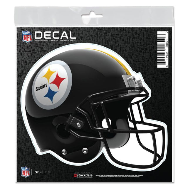 Calcomanía para todo tipo de superficies de los Pittsburgh Steelers HELMET de 6" x 6"