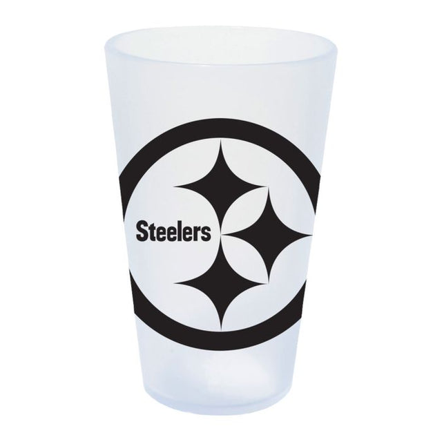 Vaso de pinta de silicona de 16 oz con forma de carámbano de los Pittsburgh Steelers