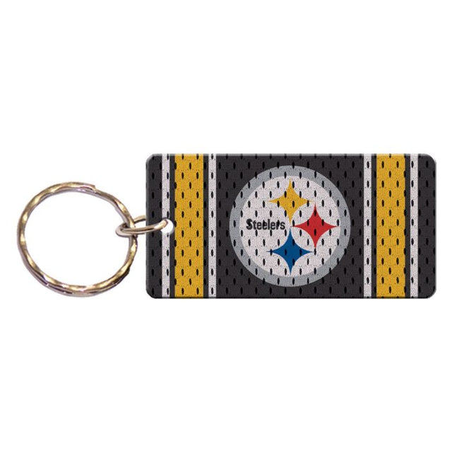 Llavero rectangular con la camiseta de los Pittsburgh Steelers