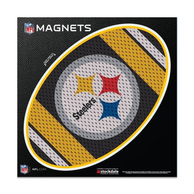 Imanes para exteriores con la camiseta de los Pittsburgh Steelers, 6" x 6"