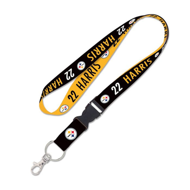 Pittsburgh Steelers Lanyard w/detachable buckle 1" Najee Harris