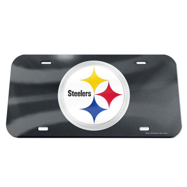 Placa de matrícula acrílica especial con el logotipo de los Pittsburgh Steelers