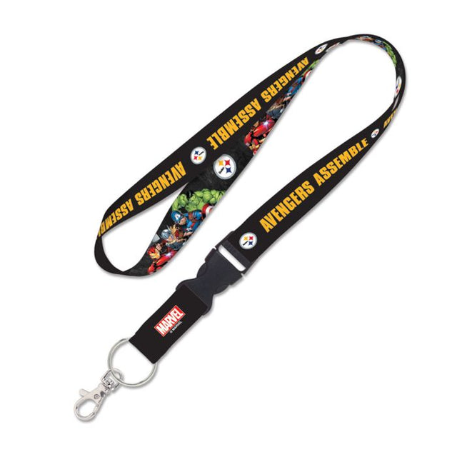 Pittsburgh Steelers / Marvel (C) 2021 Marvel Lanyard w/detachable buckle 1"