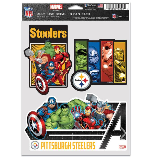 Pittsburgh Steelers / Marvel (C) 2021 Marvel Multi Use 3 Fan Pack