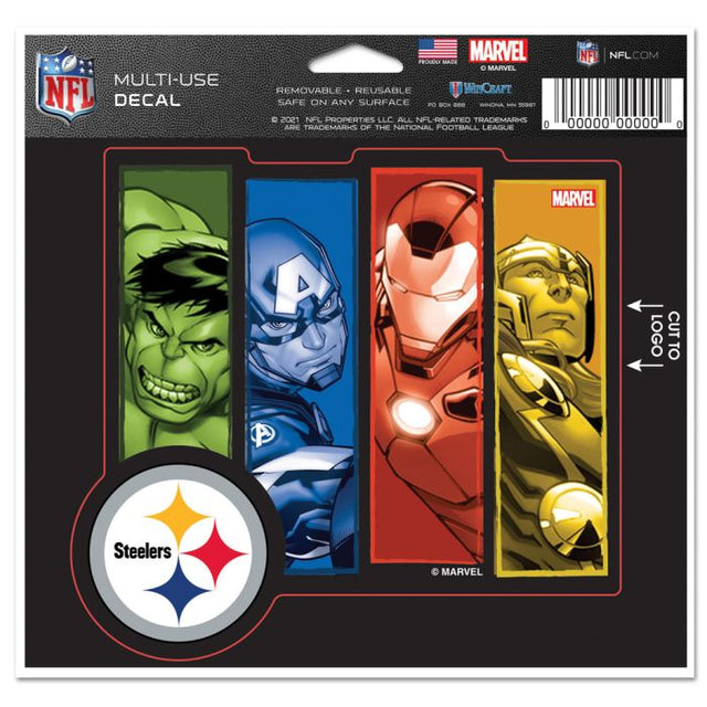 Pittsburgh Steelers / Marvel (C) 2021 Marvel Multi-Use Decal - cut to logo 5" x 6"