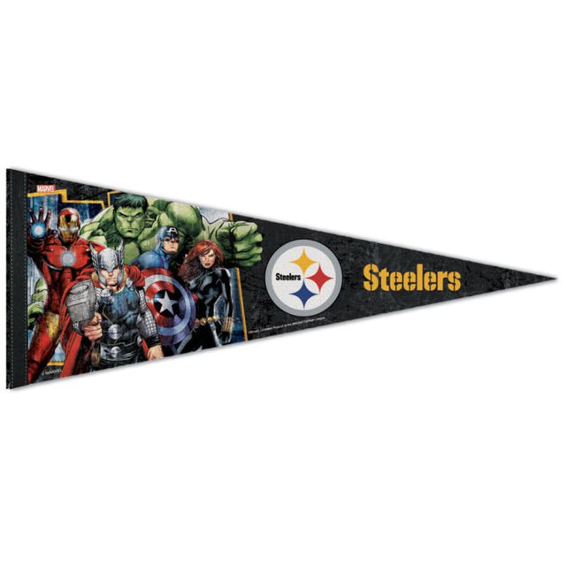 Pittsburgh Steelers / Marvel (C) 2021 Marvel Premium Pennant 12" x 30"