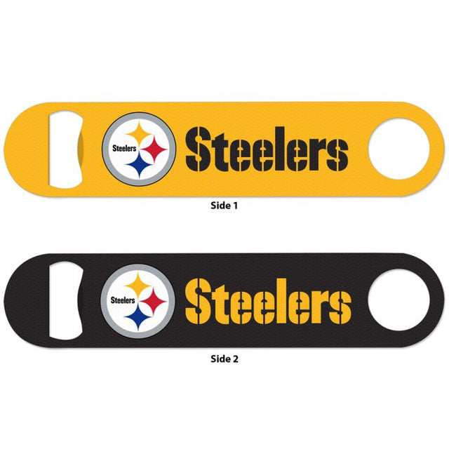 Abridor de botellas de metal de los Pittsburgh Steelers de 2 lados