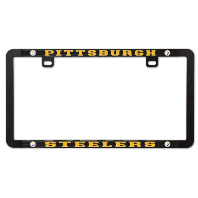 Marco delgado para placa de licencia de metal de los Pittsburgh Steelers