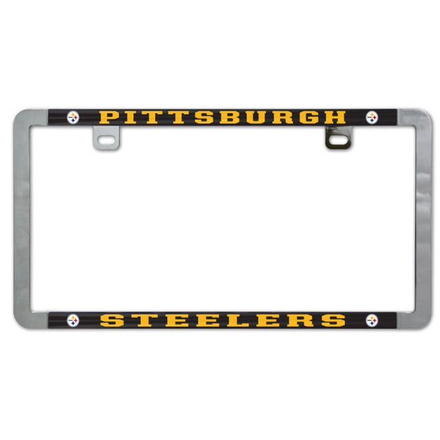 Marco delgado para placa de licencia de metal de los Pittsburgh Steelers