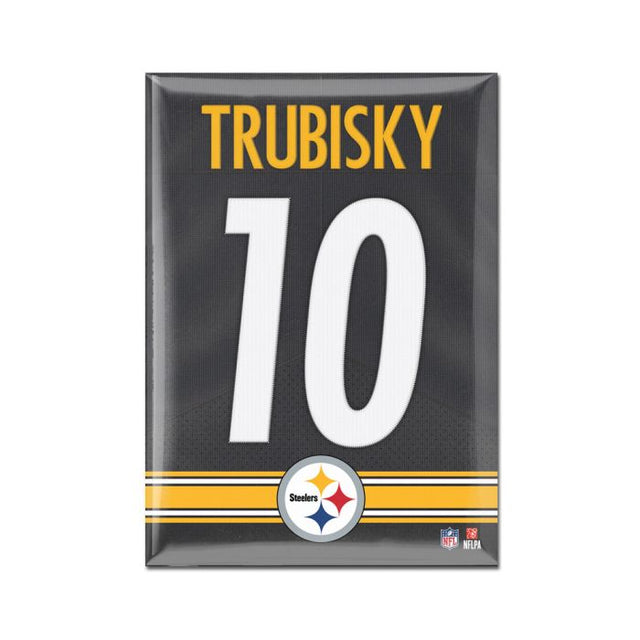 Pittsburgh Steelers Metal Magnet 2.5" x 3.5" Mitchell Trubisky