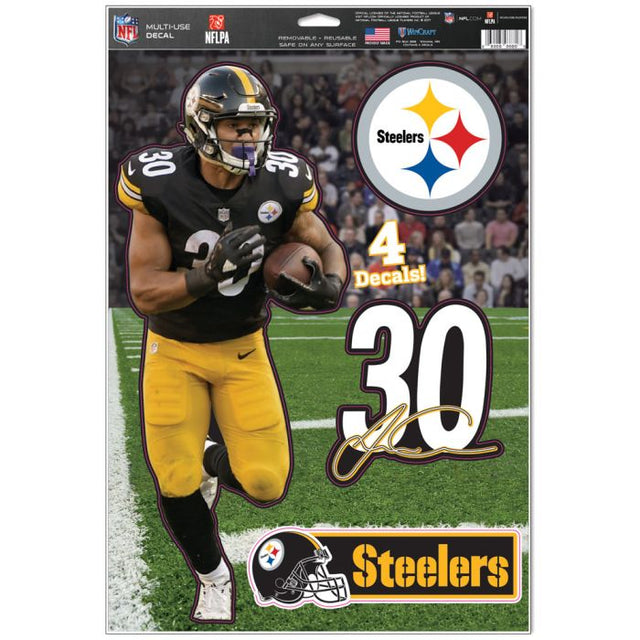 Calcomanía multiusos de los Pittsburgh Steelers de 11" x 17" de James Conner