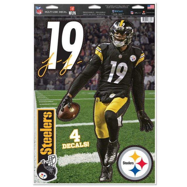 Calcomanía multiusos de los Pittsburgh Steelers de 11" x 17" de JuJu Smith-Schuster