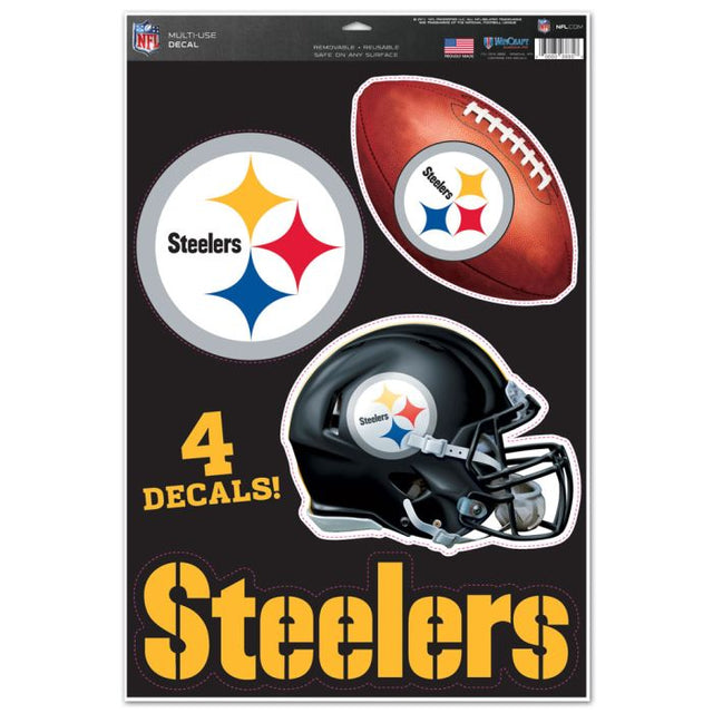 Calcomanía multiusos de los Pittsburgh Steelers de 11" x 17"