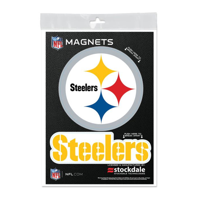 Imanes para exteriores de los Pittsburgh Steelers de 5" x 7"