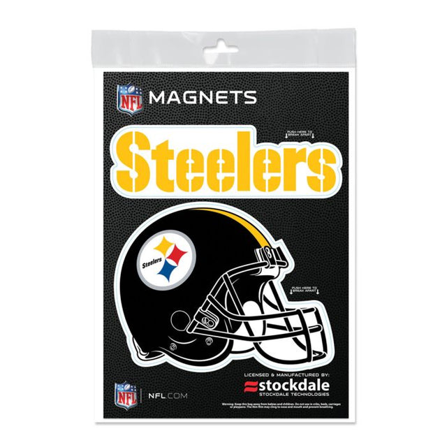 Imanes para exteriores de los Pittsburgh Steelers de 5" x 7"