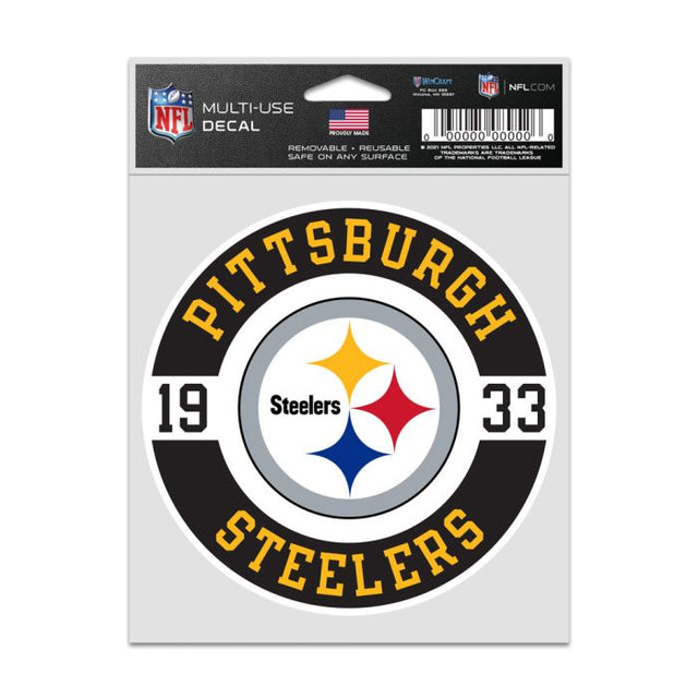 Calcomanías para fanáticos de los Pittsburgh Steelers, 3,75" x 5"