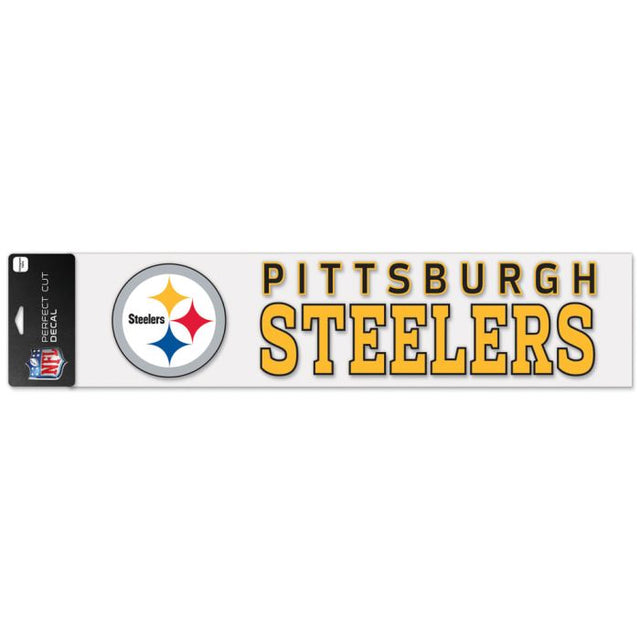 Calcomanías de corte perfecto de los Pittsburgh Steelers de 4" x 17"