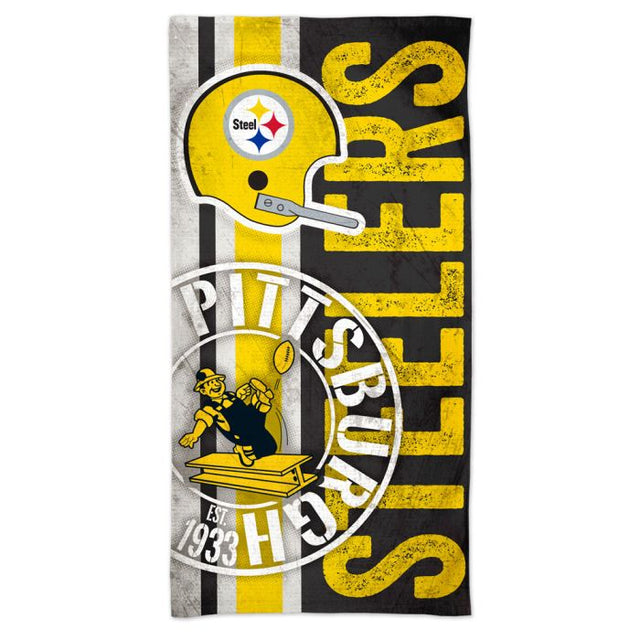 Toalla de playa retro Spectra de los Pittsburgh Steelers de 30" x 60"