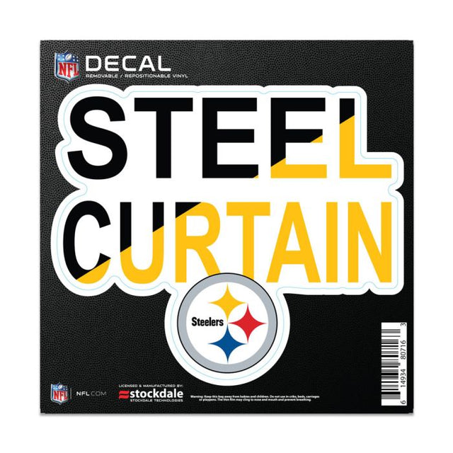 Pittsburgh Steelers SLOGAN All Surface Decal 6" x 6"