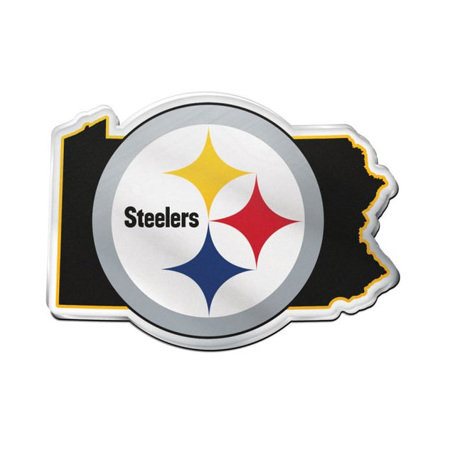 Emblema acrílico para automóvil de los Pittsburgh Steelers STATE