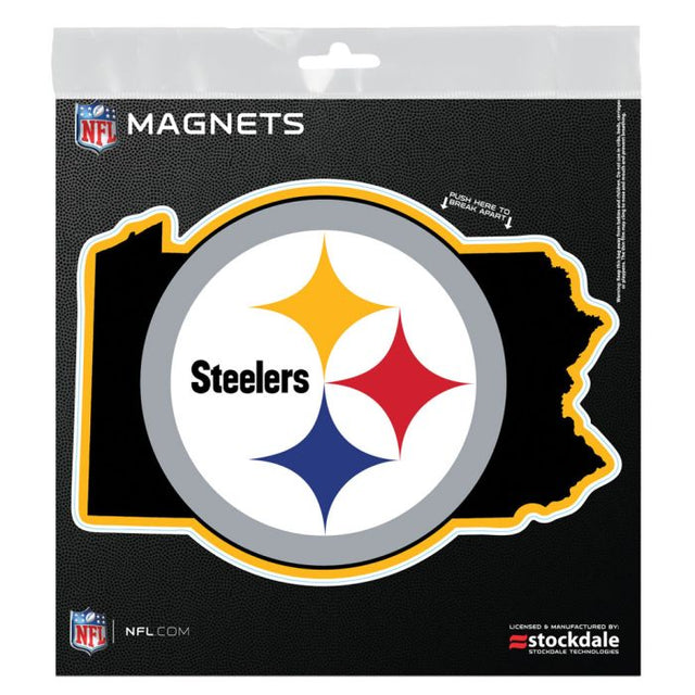 Imanes para exteriores de los Pittsburgh Steelers STATE de 6" x 6"