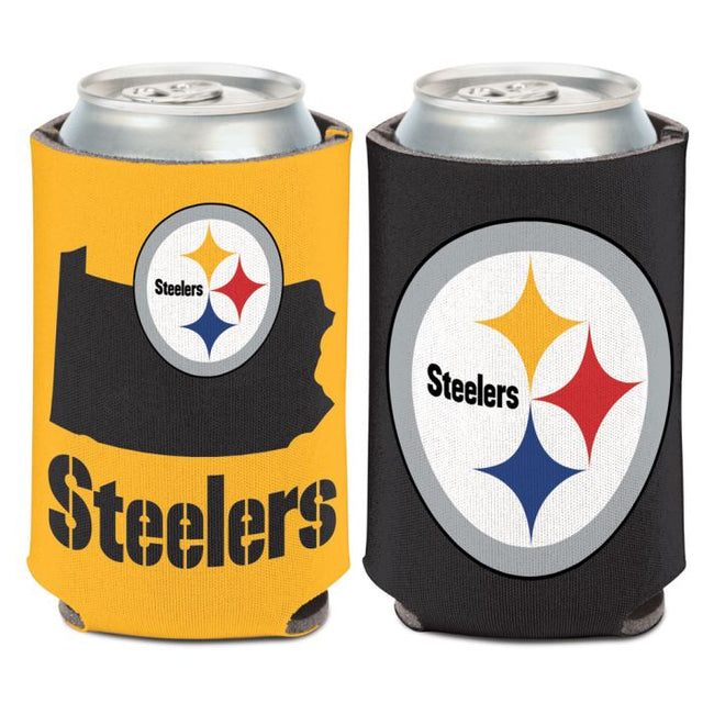 Pittsburgh Steelers STATE SHAPE Can Cooler 12 oz.