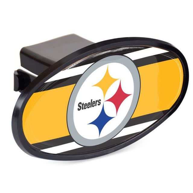 Pittsburgh Steelers STRIPES Oval 2" Hitch Receiver