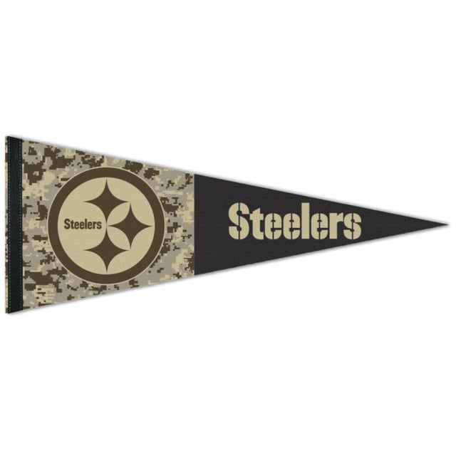 Banderín premium estándar de los Pittsburgh Steelers de 12" x 30"