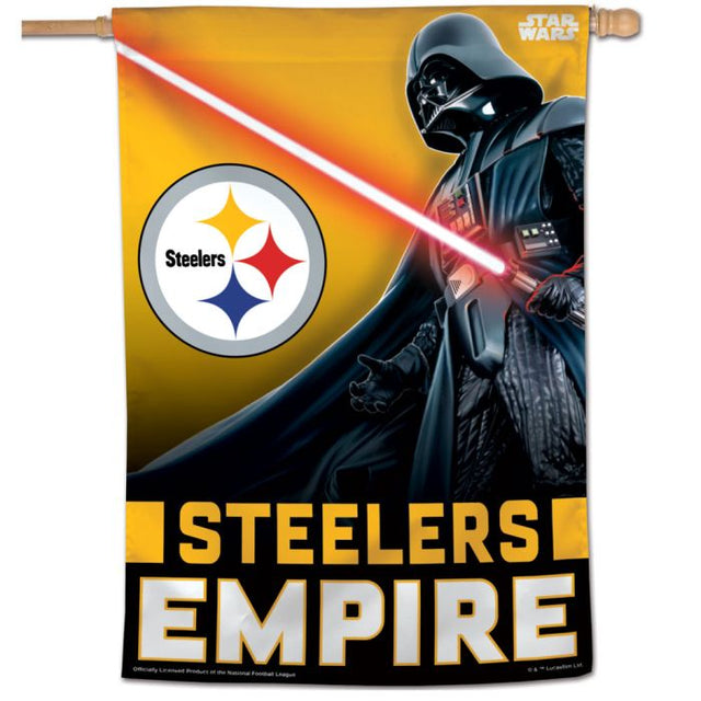 Bandera vertical de los Pittsburgh Steelers / Star Wars Darth Vader de 28" x 40"