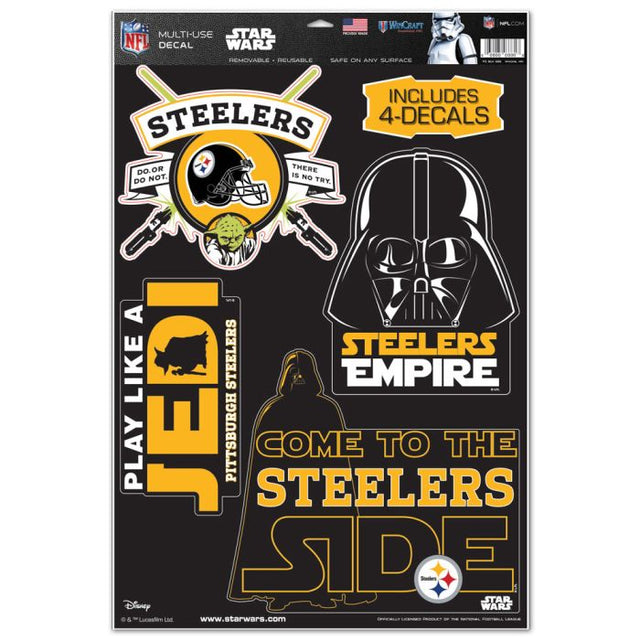 Calcomanía multiusos de Star Wars de Pittsburgh Steelers, 11 x 17 pulgadas