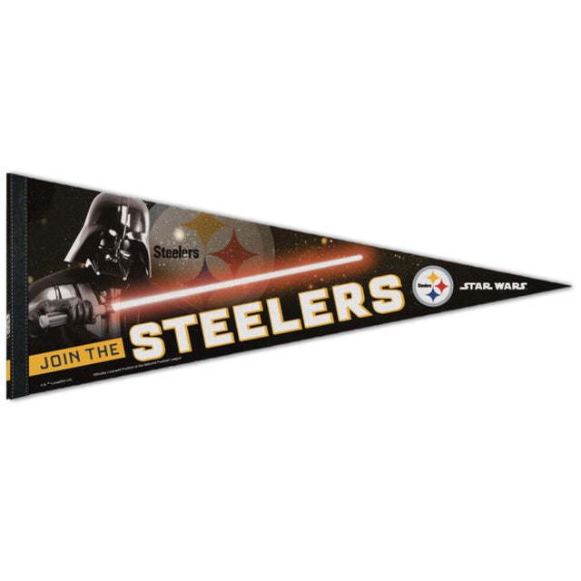 Banderín premium de los Pittsburgh Steelers / Star Wars Vader de 12" x 30"