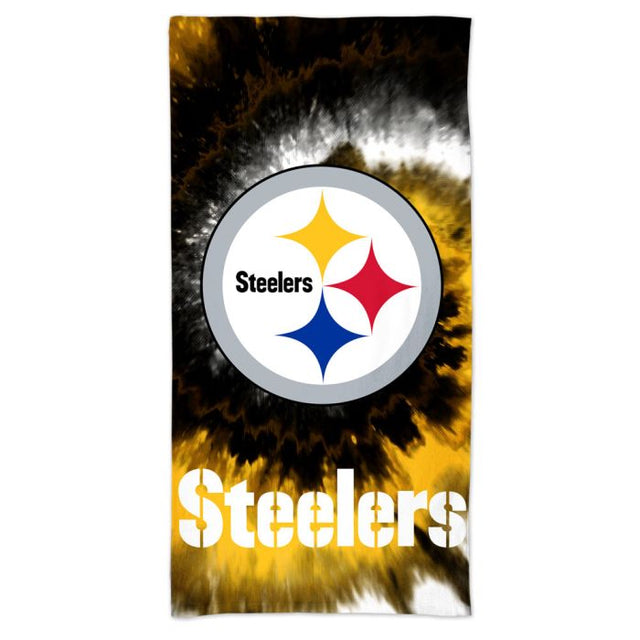 Toalla de playa tie dye Spectra de Pittsburgh Steelers de 30" x 60"