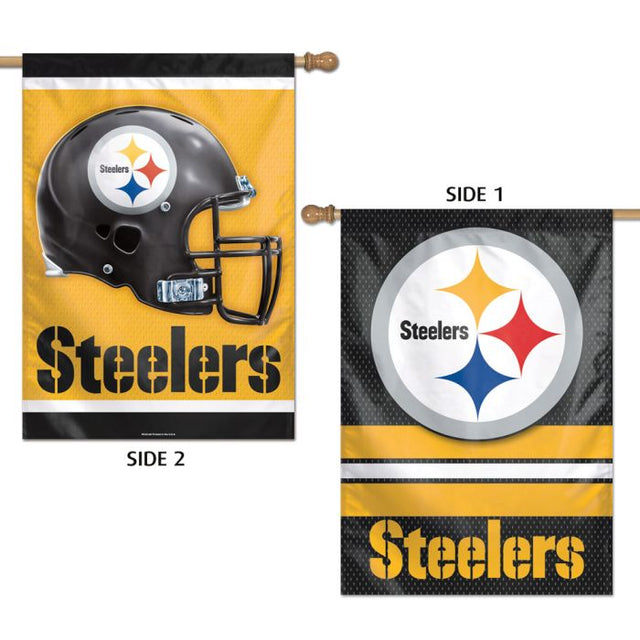 Pittsburgh Steelers Vertical Flag 2 Sided 28" x 40"