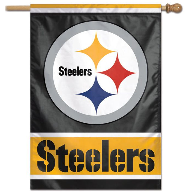 Bandera vertical de los Pittsburgh Steelers de 28" x 40"