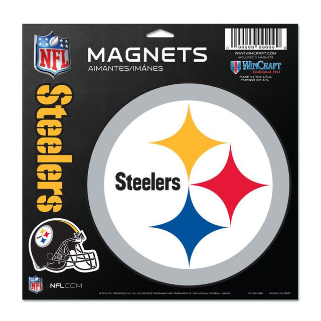 Imán de vinilo de los Pittsburgh Steelers de 11" x 11"