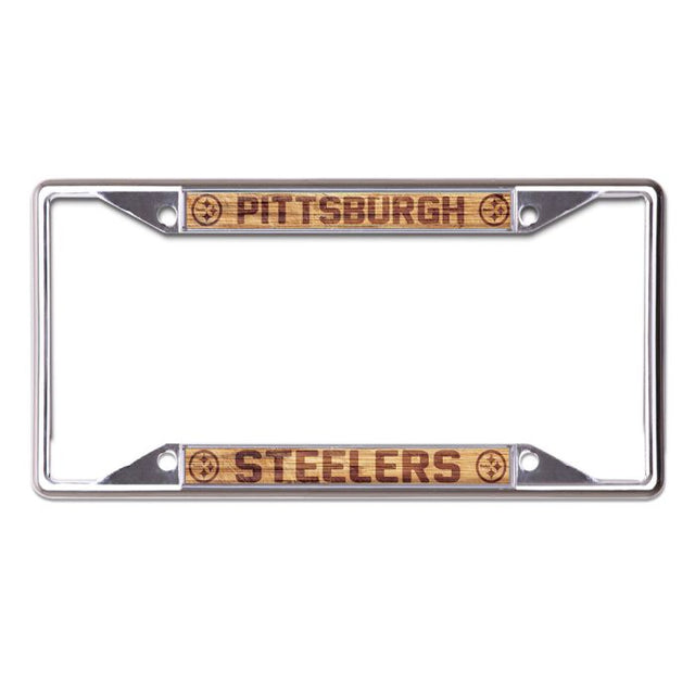 Pittsburgh Steelers WOOD Lic Plt Frame S/S Printed