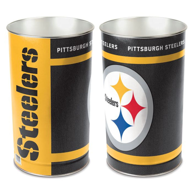 Papelera cónica de los Pittsburgh Steelers de 15" de alto