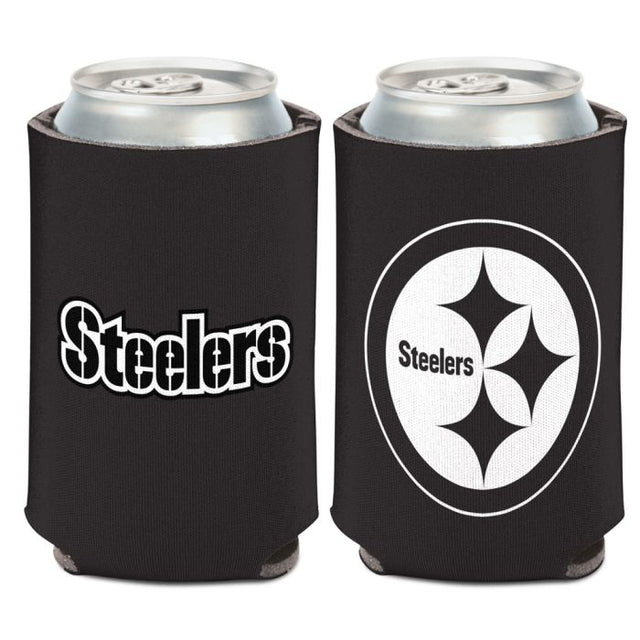 Enfriador de lata negro Pittsburgh Steelers de 12 oz.