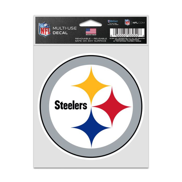 Calcomanías para fanáticos con el logotipo de los Pittsburgh Steelers de 3,75" x 5"