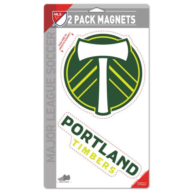 Imanes de Portland Timbers, paquete de 2, 5 x 9 pulgadas